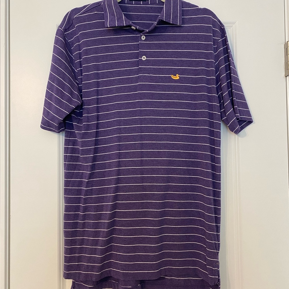 Southern Marsh Purple Striped Polo Shirt Casual
